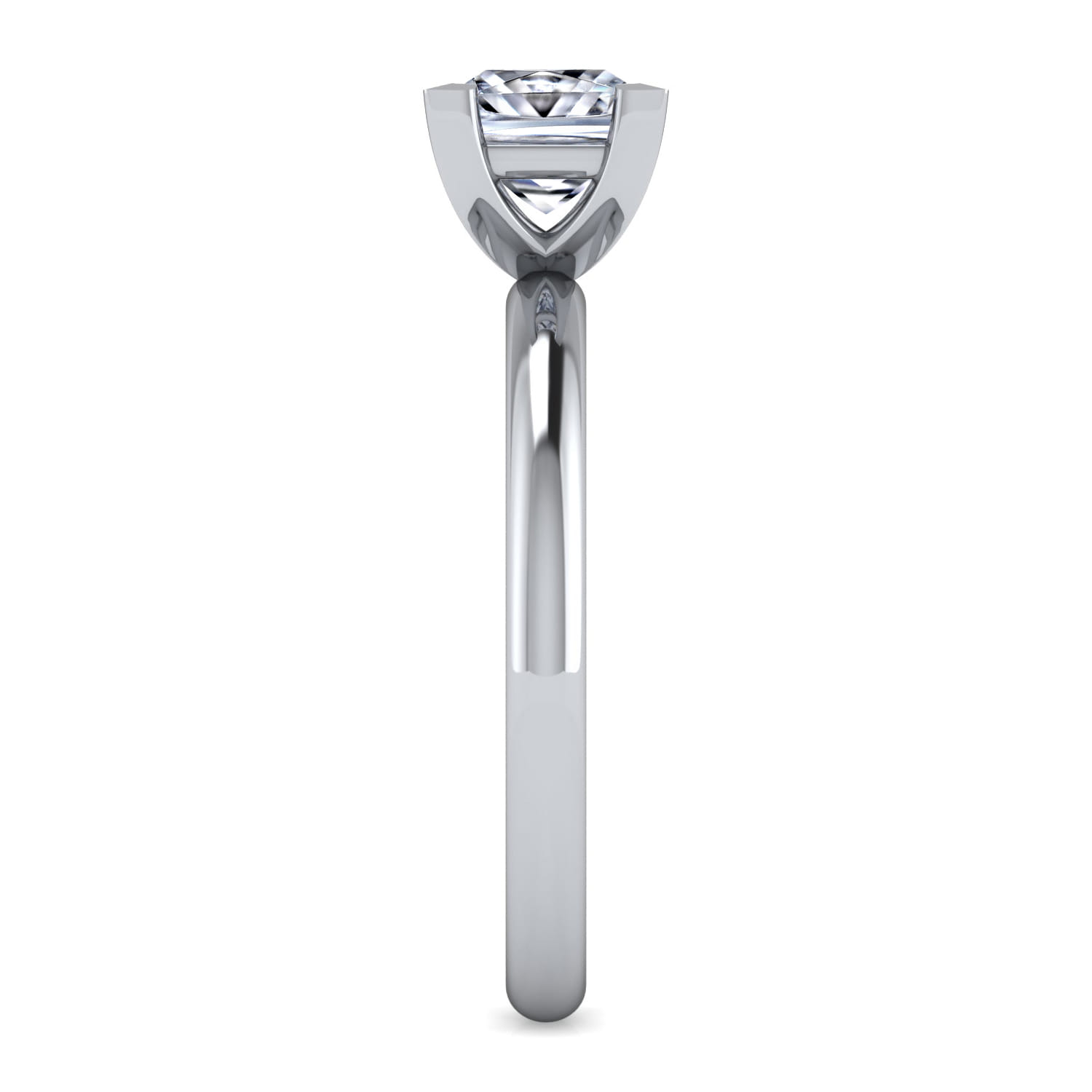 Lark - 14K White Gold Princess Cut Solitaire Engagement Ring - Shot 5