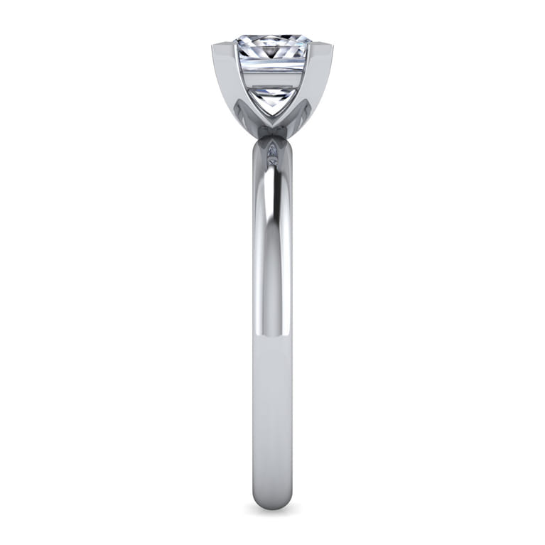 Lark - 14K White Gold Princess Cut Solitaire Engagement Ring - Shot 5