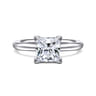 Lark - 14K White Gold Princess Cut Solitaire Engagement Ring