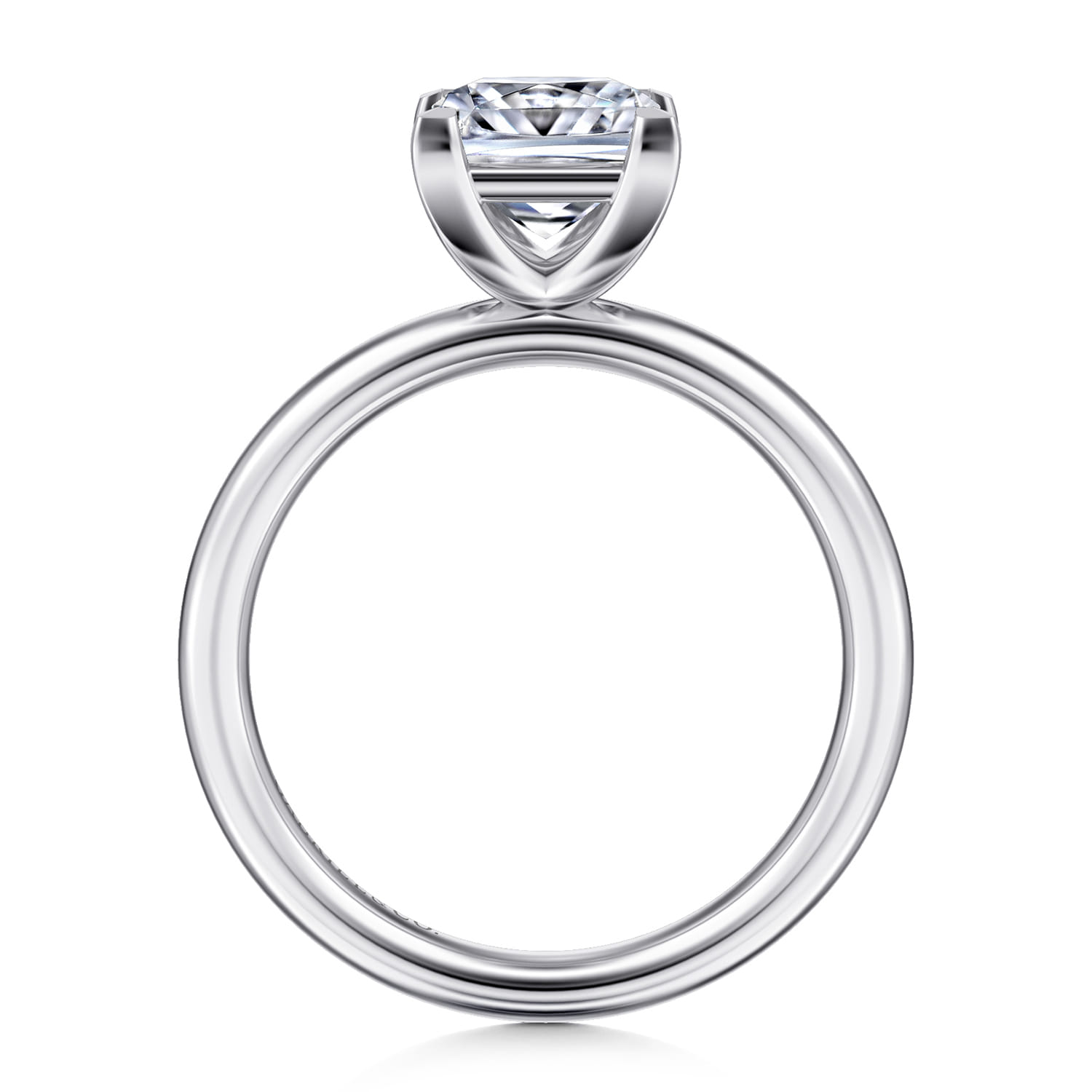 Lark - 14K White Gold Princess Cut Solitaire Engagement Ring - Shot 2