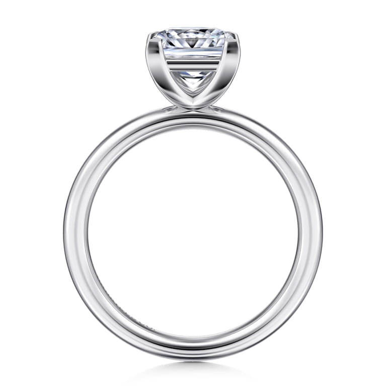 Lark - 14K White Gold Princess Cut Solitaire Engagement Ring - Shot 2