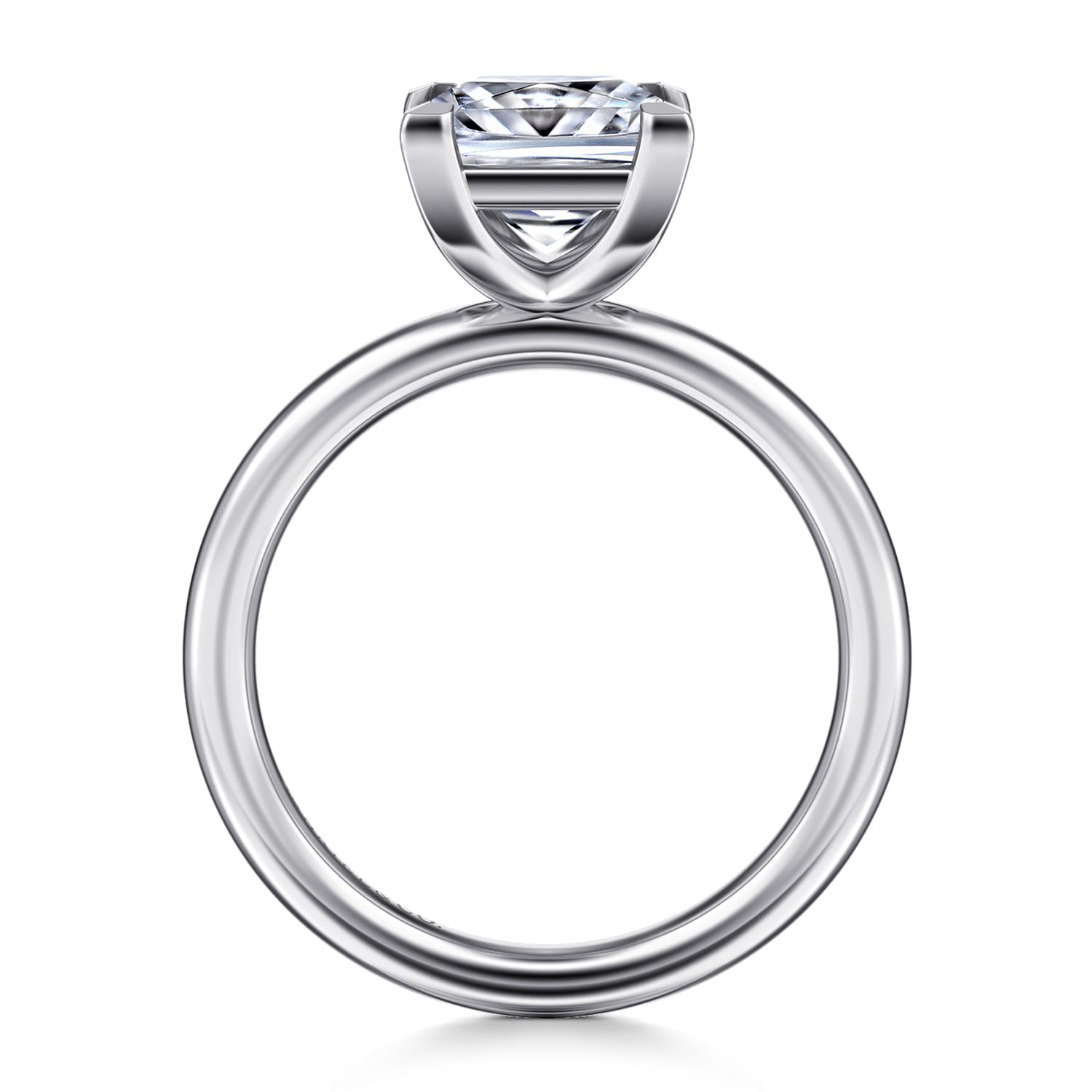 Lark - 14K White Gold Princess Cut Solitaire Engagement Ring - Shot 2