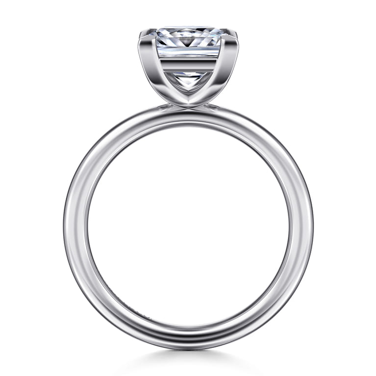 Lark - 14K White Gold Princess Cut Solitaire Engagement Ring - Shot 2