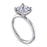 Lark - 14K White Gold Princess Cut Solitaire Engagement Ring