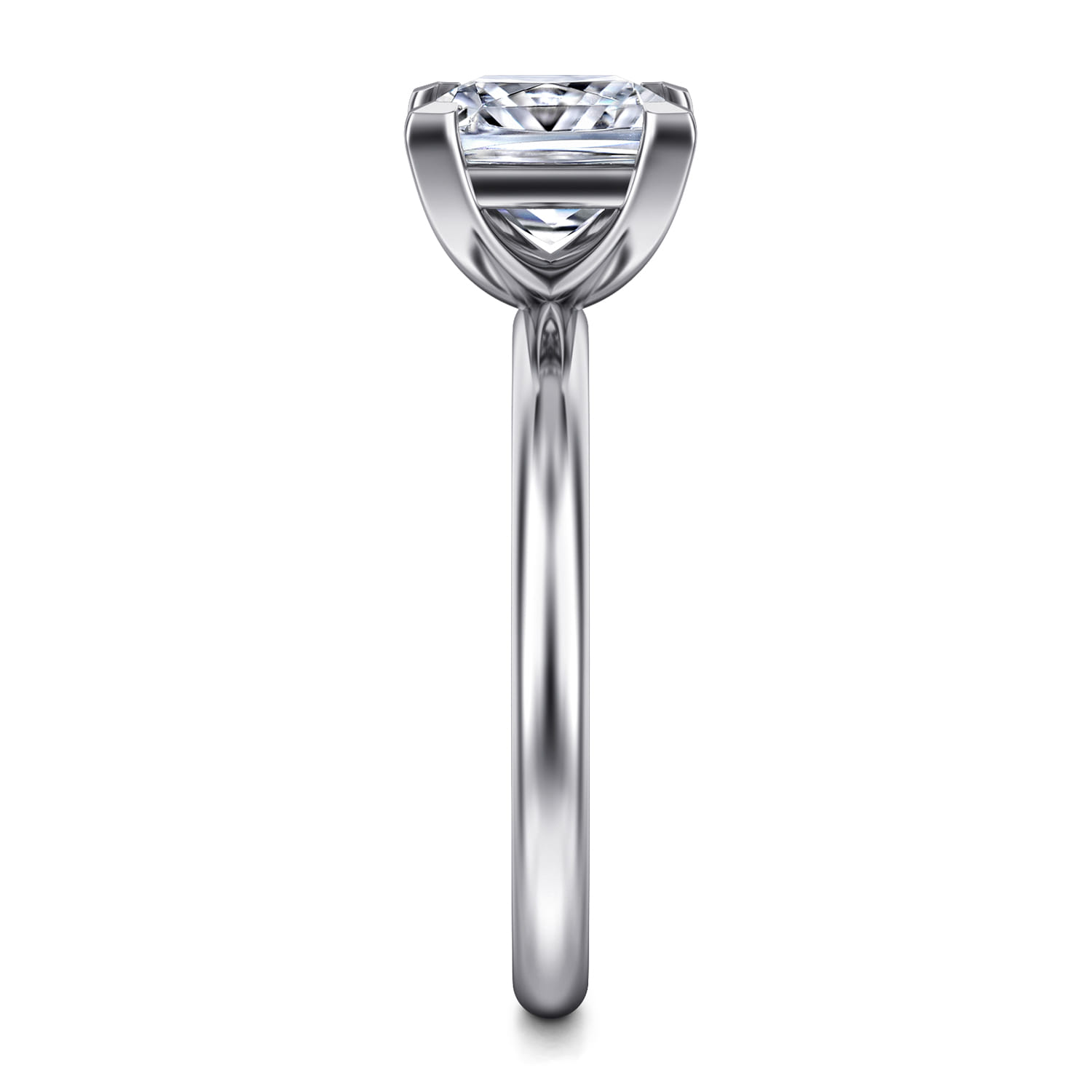 Lark - 14K White Gold Princess Cut Solitaire Engagement Ring - Shot 5