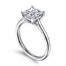 Anne - 14K White Gold Princess Cut Solitaire Diamond Engagement Ring