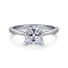Anne - 14K White Gold Princess Cut Solitaire Diamond Engagement Ring