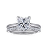 Anne - 14K White Gold Princess Cut Solitaire Diamond Engagement Ring