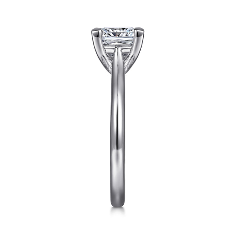 Anne - 14K White Gold Princess Cut Solitaire Diamond Engagement Ring - Shot 5
