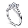 Annie - 14K White Gold Split Shank Princess Cut Diamond Engagement Ring