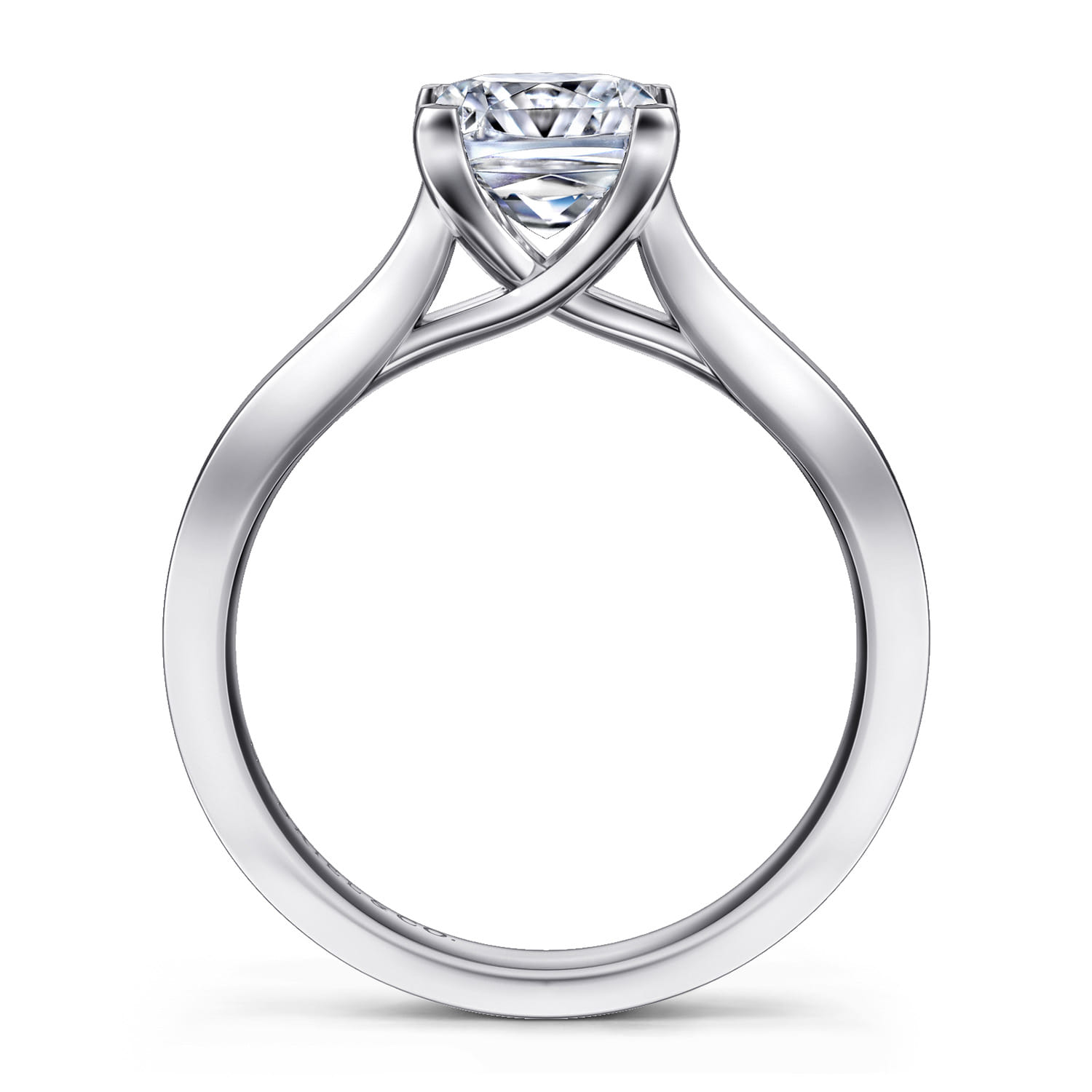 Hunter - 14K White Gold Princess Cut Diamond Engagement Ring - Shot 2