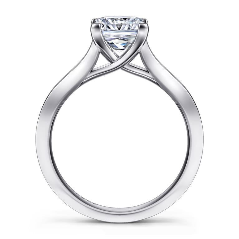 Hunter - 14K White Gold Princess Cut Diamond Engagement Ring - Shot 2