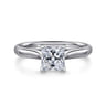 Lauren - 14K White Gold Princess Cut Diamond Engagement Ring