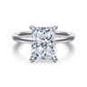 Cari - 14K White Gold Radiant Cut Diamond Engagement Ring - 0.08 ct