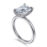 Cari - 14K White Gold Radiant Cut Diamond Engagement Ring - 0.08 ct