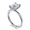 Cari - 14K White Gold Radiant Cut Diamond Engagement Ring - 0.05 ct