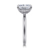 Cari - 14K White Gold Radiant Cut Diamond Engagement Ring - 0.05 ct