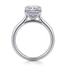 Azucena - 14K White Gold Radiant Cut Solitaire Diamond Engagement Ring - 0.09 ct