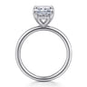Anuk - 14K White Gold Radiant Diamond Engagement Ring - 0.07 ct