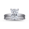 Peace - 14K White Gold Radiant Diamond and Engagement Ring - 0.07 ct