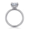 Peace - 14K White Gold Radiant Cut Diamond Engagement Ring - 0.08 ct
