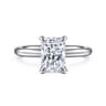 Lark - 14K White Gold Radiant Cut Solitaire Engagement Ring