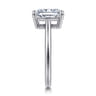 Anushka - 14K White Gold Radiant Cut Solitaire Diamond Engagement Ring
