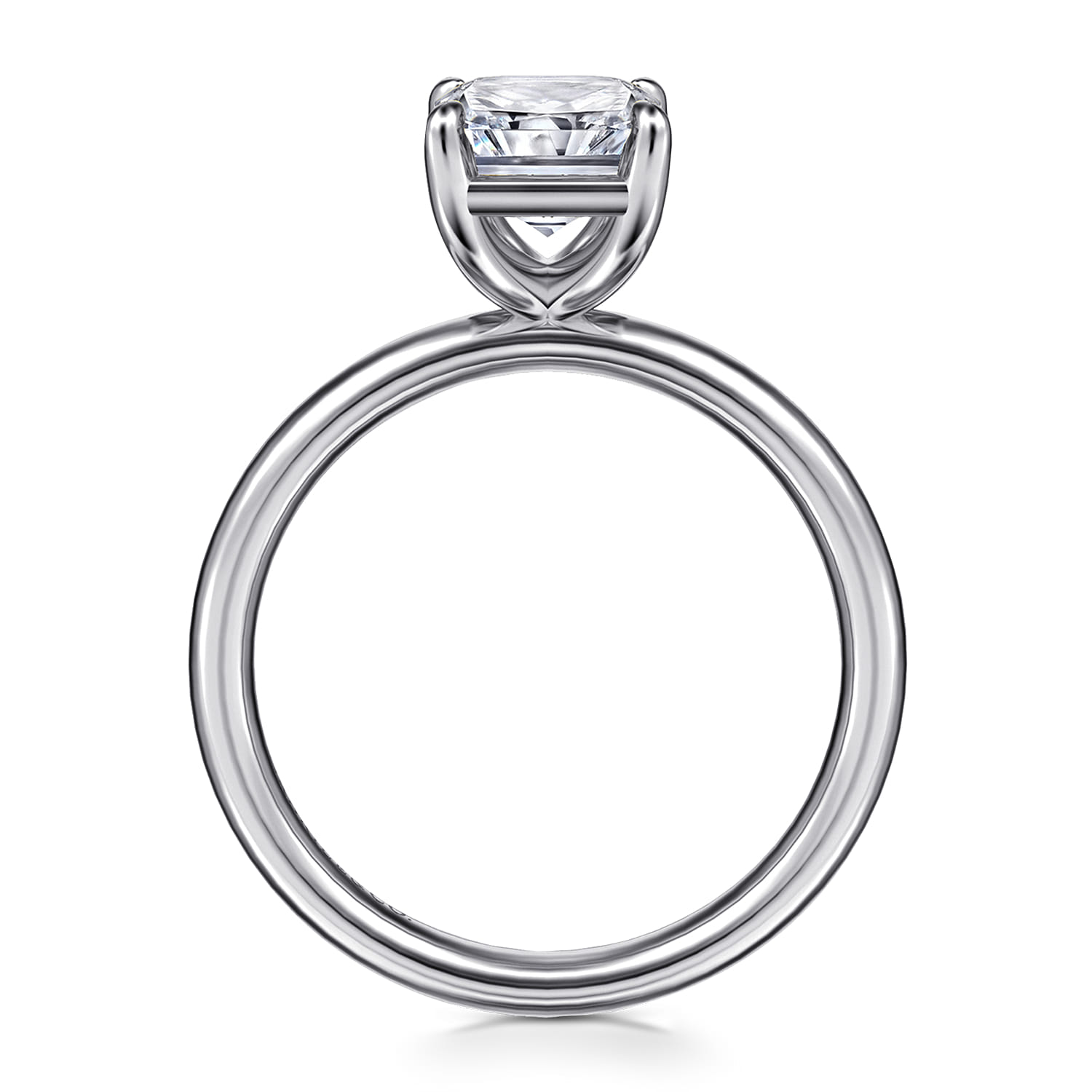 Unite - 14K White Gold Radiant Cut Solitaire Diamond Engagement Ring - Shot 2