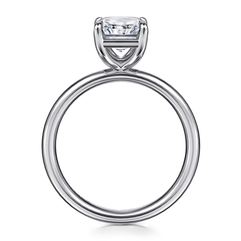 Unite - 14K White Gold Radiant Cut Solitaire Diamond Engagement Ring - Shot 2