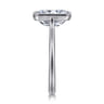 Brooke - 14K White Gold Radiant Cut Bezel Set Solitaire Diamond Engagement Ring