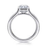 Brooke - 14K White Gold Radiant Cut Bezel Set Solitaire Diamond Engagement Ring