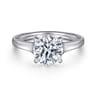 Gia - 14K White Gold Round Diamond Engagement Ring - 0.25 ct