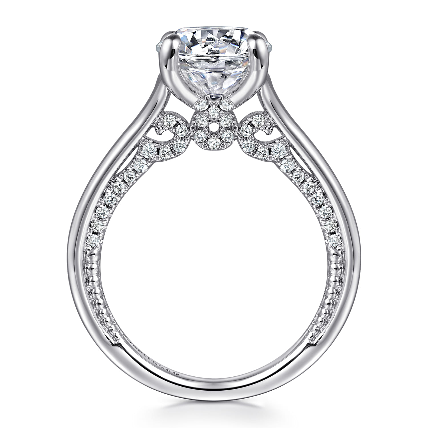 Gia - 14K White Gold Round Diamond Engagement Ring - 0.25 ct - Shot 2