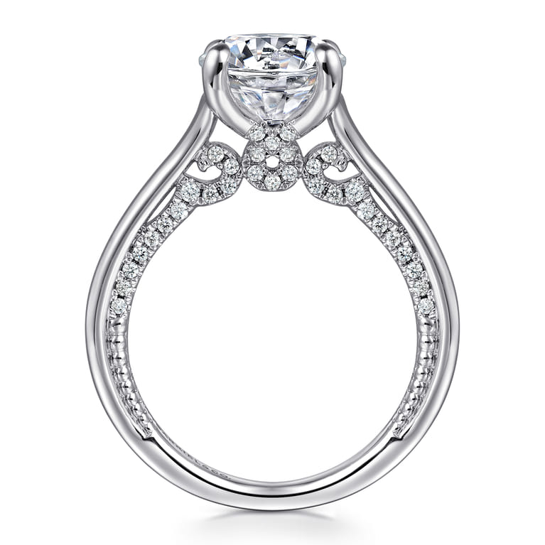 Gia - 14K White Gold Round Diamond Engagement Ring - 0.25 ct - Shot 2