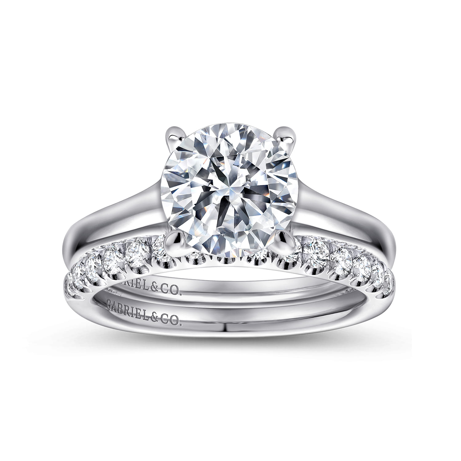 Gia - 14K White Gold Round Diamond Engagement Ring - 0.25 ct - Shot 4