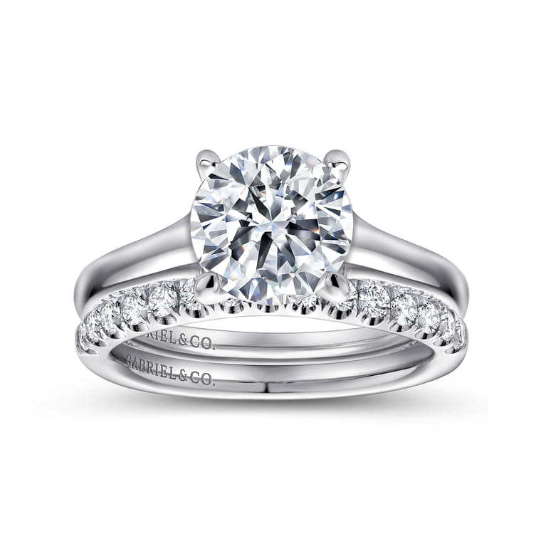 Gia - 14K White Gold Round Diamond Engagement Ring - 0.25 ct - Shot 4