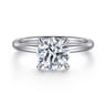 Elia - 14K White Gold Solitaire Round Diamond Engagement Ring - 0.07 ct