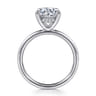 Elia - 14K White Gold Solitaire Round Diamond Engagement Ring - 0.07 ct