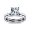 Elia - 14K White Gold Solitaire Round Diamond Engagement Ring - 0.07 ct