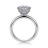 Liona - 14K White Gold Round Solitaire Diamond Engagement Ring - 0.05 ct