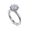 Liona - 14K White Gold Round Solitaire Diamond Engagement Ring - 0.05 ct