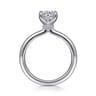 Evelynn - 14K White Gold Round Solitaire Diamond Engagement Ring - 0.04 ct