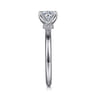 Evelynn - 14K White Gold Round Solitaire Diamond Engagement Ring - 0.04 ct