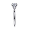 Evelynn - 14K White Gold Round Solitaire Diamond Engagement Ring - 0.03 ct