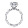 Cari - 14K White Gold Round Diamond Engagement Ring - 0.08 ct