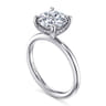 Cari - 14K White Gold Round Diamond Engagement Ring - 0.08 ct