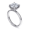Cari - 14K White Gold Round Diamond Engagement Ring - 0.09 ct