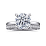 Cari - 14K White Gold Round Diamond Engagement Ring - 0.09 ct