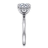 Cari - 14K White Gold Round Diamond Engagement Ring - 0.09 ct