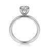 Cari - 14K White Gold Round Diamond Engagement Ring - 0.05 ct